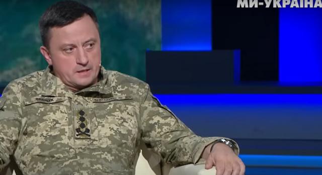 乌克兰空军司令米科拉·奥列什丘克中将在国家电视台发表讲话